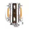 Processorkoeler Darkflash E400 PLUS (wit) — actieve luchtkoeling voor CPU, tower-ontwerp, enkele ventilatorconfiguratie