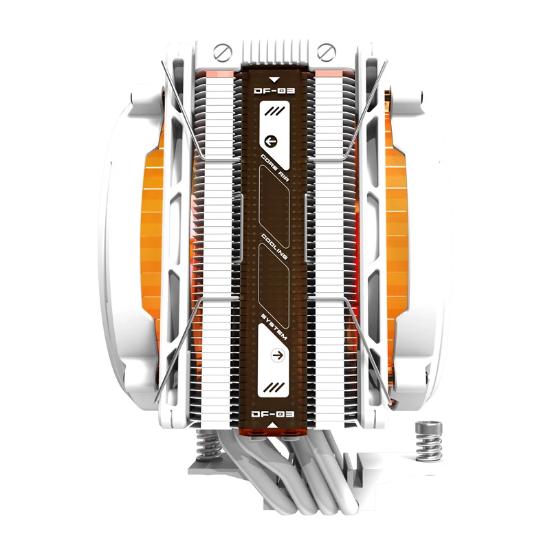 Processorkoeler Darkflash E400 PLUS (wit) — actieve luchtkoeling voor CPU, tower-ontwerp, enkele ventilatorconfiguratie
