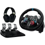 LOGITECH G29 EU + G435 zwart gaming controller aluminium zwart USB stuur + pedalen + headset PC