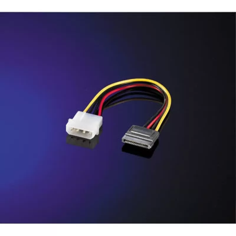 Stroomadapterkabel ROLINE 4-Pin HDD naar SATA 0,15 m