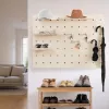 Kabelorganizer MACLEAN MC-131 WD houten bord voor tafel- en wandmontage, max. belasting 20 kg