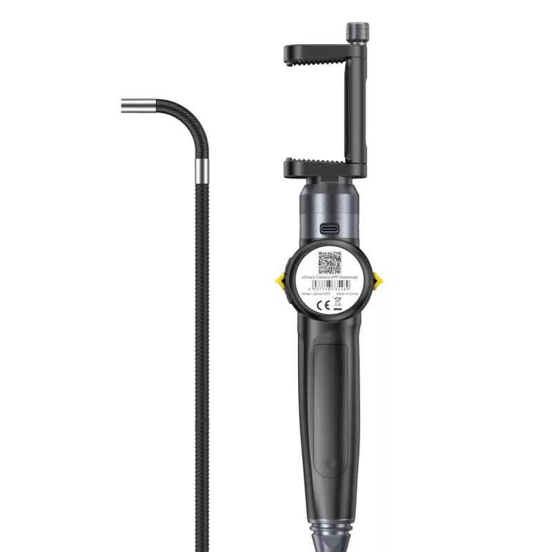 Ulefone uSmart E03 UF-EC03 endoscoopcamera, 1280x720 HD, in twee richtingen 180° bestuurbare sonde, 6 leds, IP67, 1 m halfstijve kabel