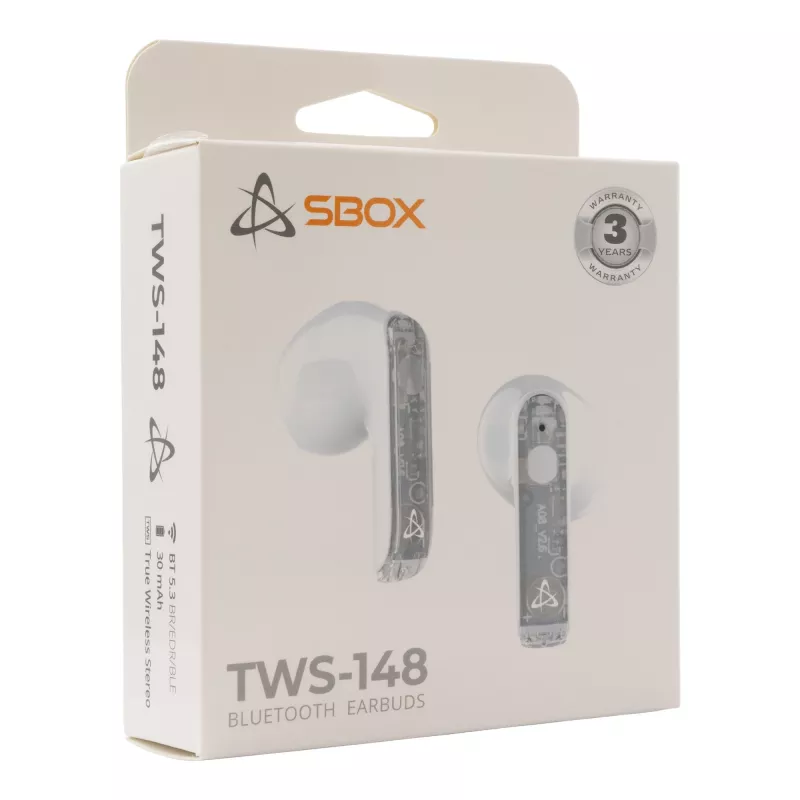 Hoofdtelefoon SBOX EB-TWS148 wit