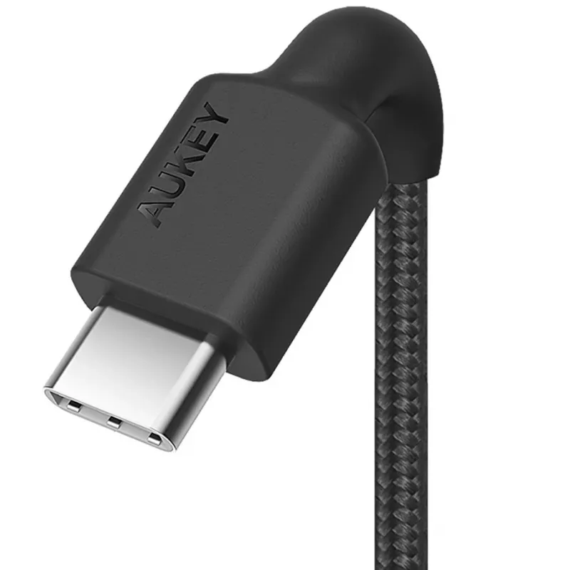 Aukey CB-CD45 USB-C naar USB-C-kabel, Quick Charge, 0,9 m, zwart