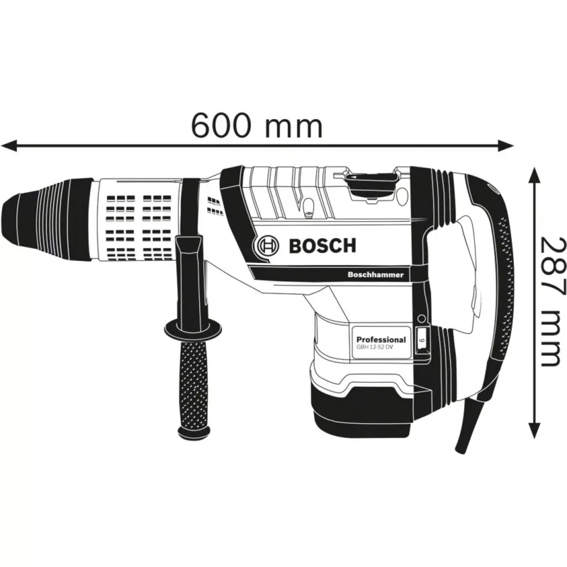Bosch GBH 12-52 DV Professional 1700 W 220 tpm SDS Max