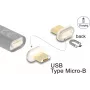 Kabeladapter DeLOCK 66575 magneet USB Micro-B goud wit