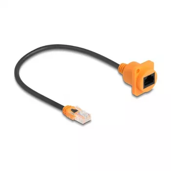 DeLOCK netwerkkabel 90804 0,3 m Cat5e U/UTP RJ-45 zwart oranje