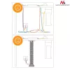 Kabelgoot-organizer voor het bureau MC-768 S zilver
