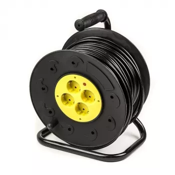 Kabelhaspel 50 m, 4 stopcontacten, 3x2,5mm²