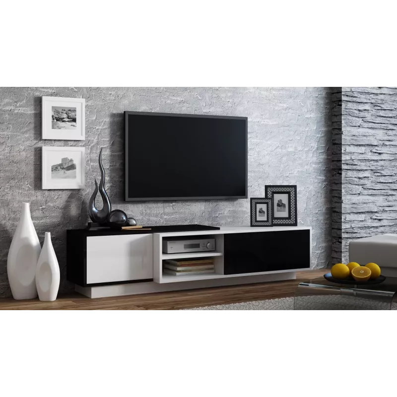 Cama TV-kast SIGMA1 180 wit/zwart glanzend