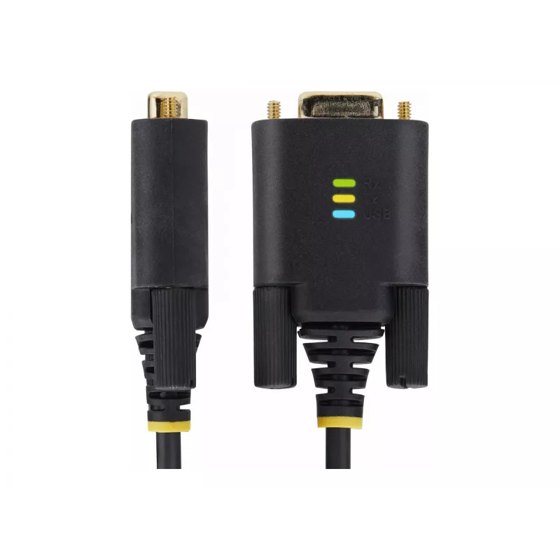 StarTech.com 13ft (4m) 2-poorts USB-naar-serieel adapterkabel, verwisselbare DB9 schroeven/moeren, COM-behoud, USB-A naar DB9 RS232, FTDI, Level-4 ESD-bescherming, Windows/macOS/ChromeOS/Linux – robuuste TPE-constructie