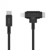 HYPER HyperJuice USB-kabel USB 2.0 1,5 m USB-C USB-C/Lightning zwart