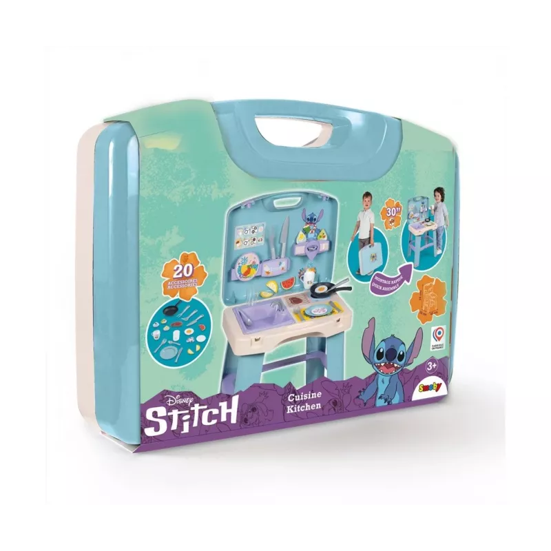 Speelkeuken SMOBY Stitch Kitchen 7600311909 met accessoires – rollenspel keukenset voor kinderen