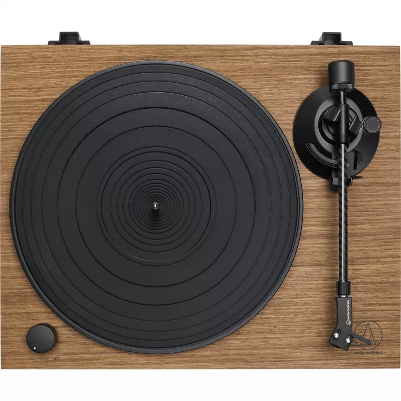 AT-LPW40WN, platenspeler zwart/hout, ingebouwde phono-voorversterker, handmatige bediening