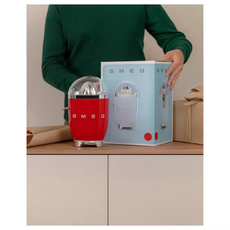 Elektrische citruspers Smeg CJF11RDEU 70 W rood roestvrijstaal