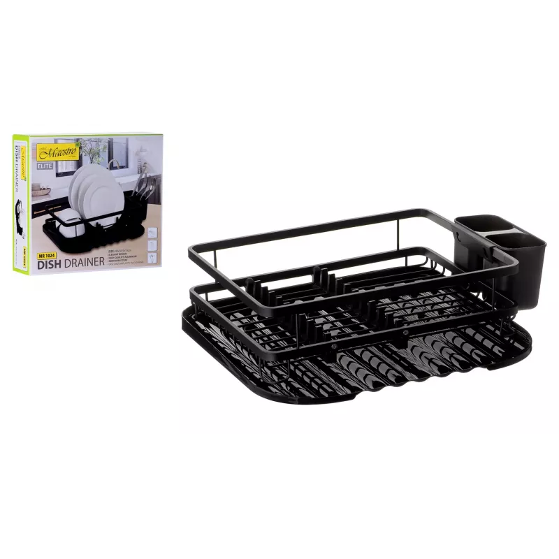 Afwasrek Maestro MR-1024, 40 cm, aluminium frame, eenlaags constructie, lekbak