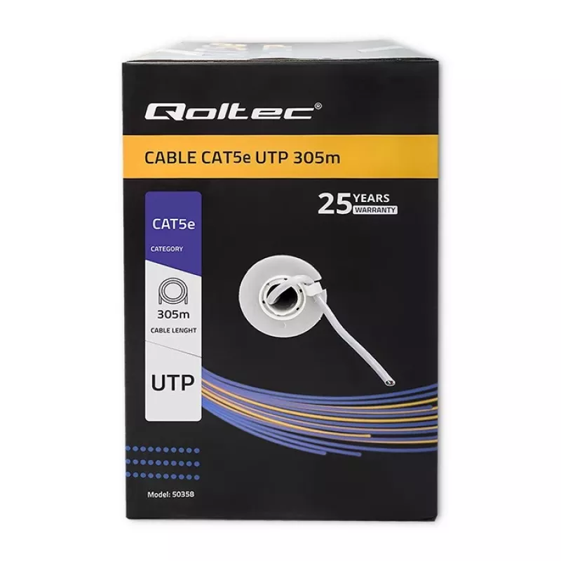 Qoltec patchkabel UTP CAT5E, 305m