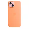 Apple iPhone 15 silicone case met MagSafe – Orange Sorbet