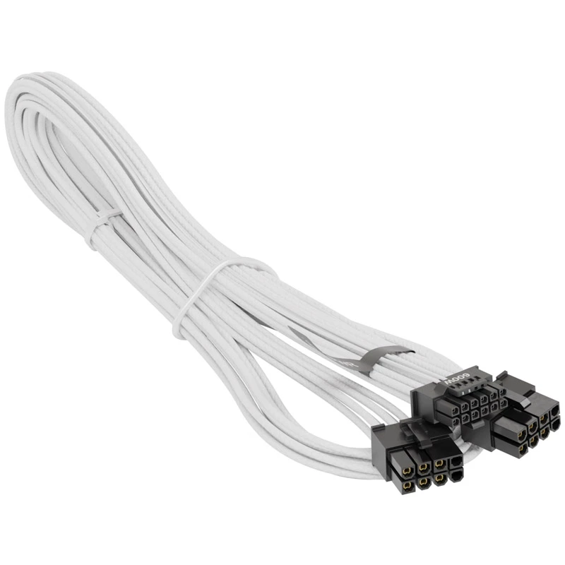 Seasonic 12VHPWR PCIe-adapterkabel - (wit, 0,75 meter)(SS2X8P-12VHPWR-600/wit)