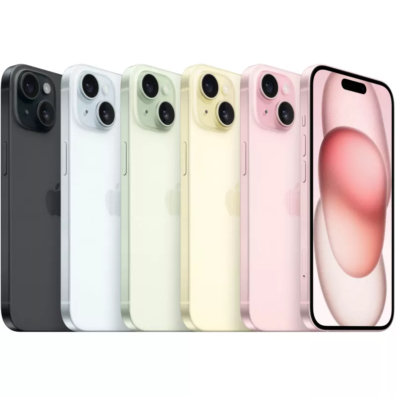 Apple iPhone 15 - 15,5 cm (6.1) - 2556 x 1179 pixels - 256 GB - 48 MP - iOS 17 - zwart