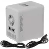Minikoelkast Adler AD 8084G — compact grijs 12V/230V, 4 L inhoud, draagbaar, deur rechtsdraaiend