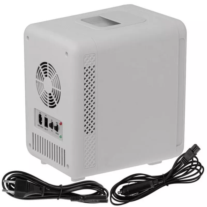 Minikoelkast Adler AD 8084G — compact grijs 12V/230V, 4 L inhoud, draagbaar, deur rechtsdraaiend