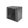 DIGITUS Dynamic Basic DN-19 16-U-EC-SW - kast - netwerkkast - geschikt voor wandmontage - zwart, RAL 9005 - 12U - 48.3 cm (19)