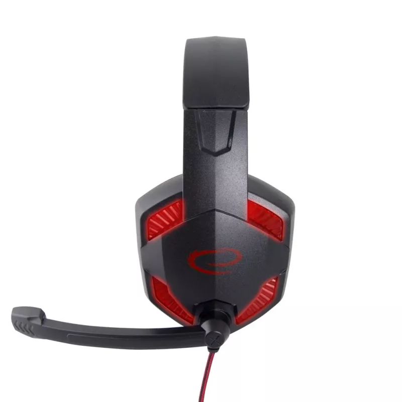 Gaming-headset ESPERANZA BLACKBIRD, microfoon, USB/3,5 mm jack, zwart/rood