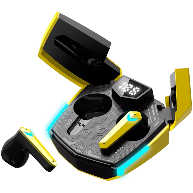 Canyon GTWS-2 Hoofdtelefoon Draadloos Oorhaak Gaming USB Type-C Bluetooth Oplaaddock Geel (CND-GTWS2Y)