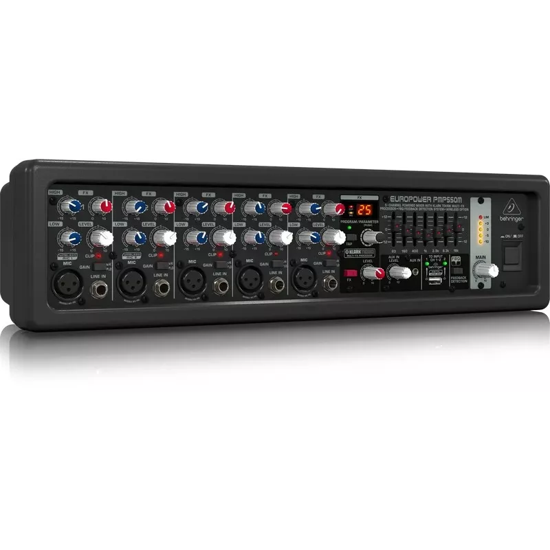 Behringer PMP550M audiomixer 5 kanalen 20 - 20000 Hz zwart