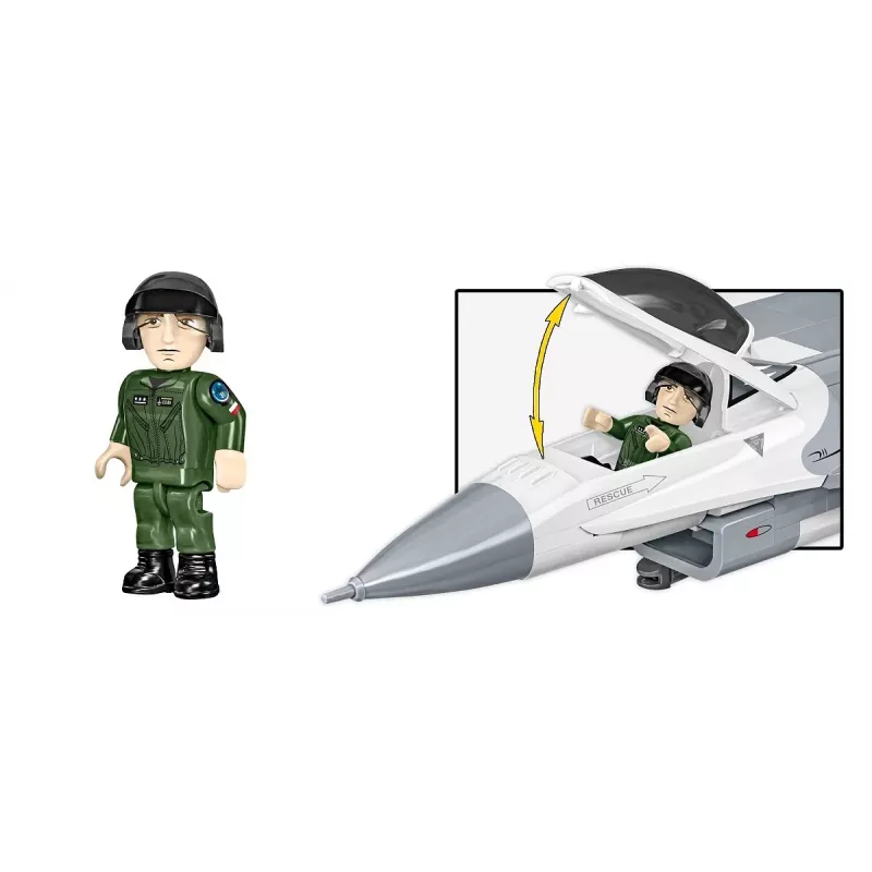 Constructieset Cobi F-16C Fighting Falcon – 463 onderdelen, modelbouwpakket op schaal