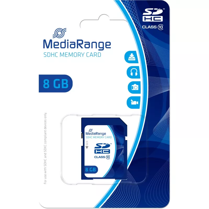 Geheugenkaart MediaRange 8 GB SDHC Class 10 MR962