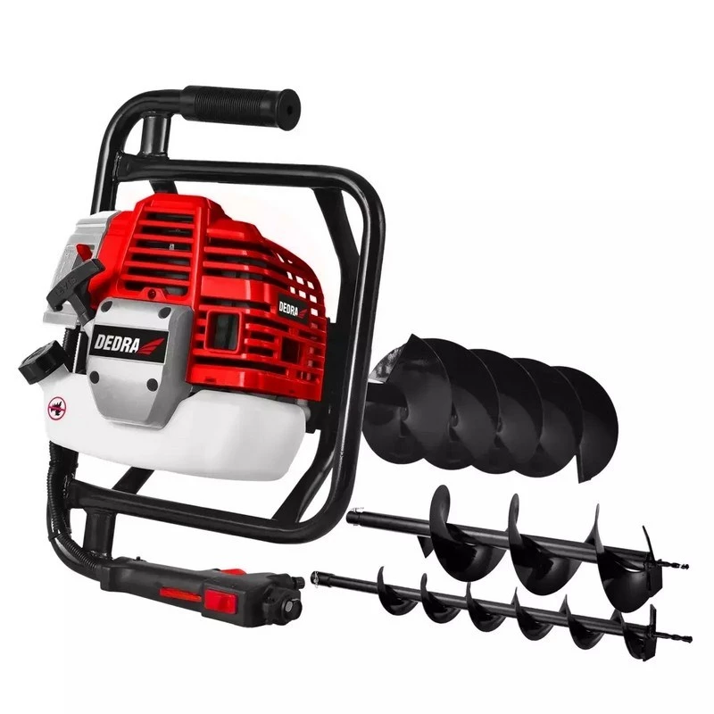 Motor-grondboor Dedra DED8809 — handgeleide benzine-/elektrische paalboor (1 stk.)