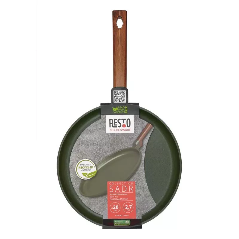 Platte crêpepan RESTO 93712 — 28 cm diameter, 2,7 cm hoogte