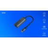 SAVIO-adapter USB-C 3.1 Gen.1 (M) naar RJ-45 Gigabit Ethernet (F), 1000 Mbps, AK-56, grijs