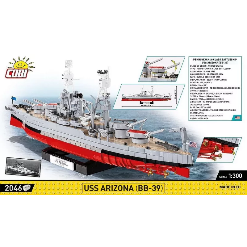 Bouwstenen USS Arizona BB-39 2046 onderdelen