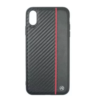 Hoesje Tellur Cover voor iPhone XS Max – zwarte carbon finish