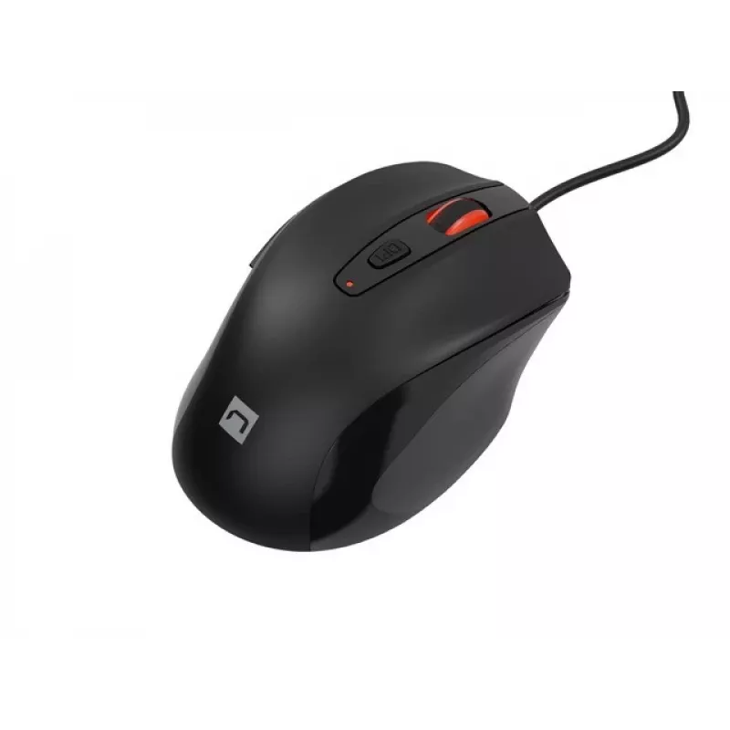 Bekabelde optische muis NATEC NMY-2047 USB Type-A, 4000 DPI, 6 knoppen, rechtshandig, achtergrondverlichting