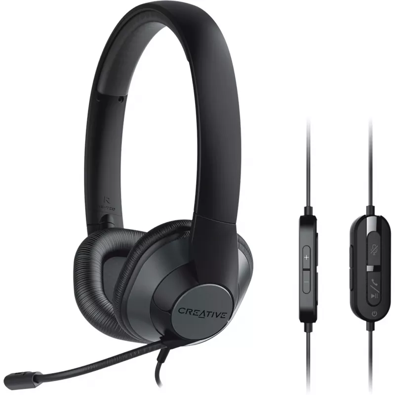 Creative 51EF0960AA000 HS-720 V2 on-ear headset zwart zilver
