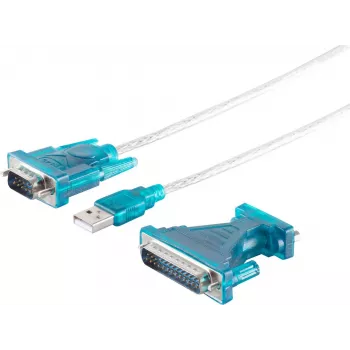 USB 2.0 RS232-converter ShiverPeaks 75605 – 1,5 m kabel, USB-naar-serieel adapter