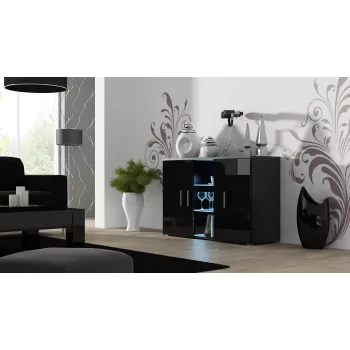 Sideboard Cama SOHO S7 120 cm Zwart Glans