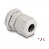 Kabelwartel M16 DELOCK, kunststof, grijs, 10-pack