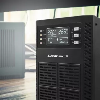 Qoltec 52281 UPS (onderbrekingsvrije stroomvoorziening) dubbelconversie (online) 2 kVA 2000 W 3 AC-uitgangen