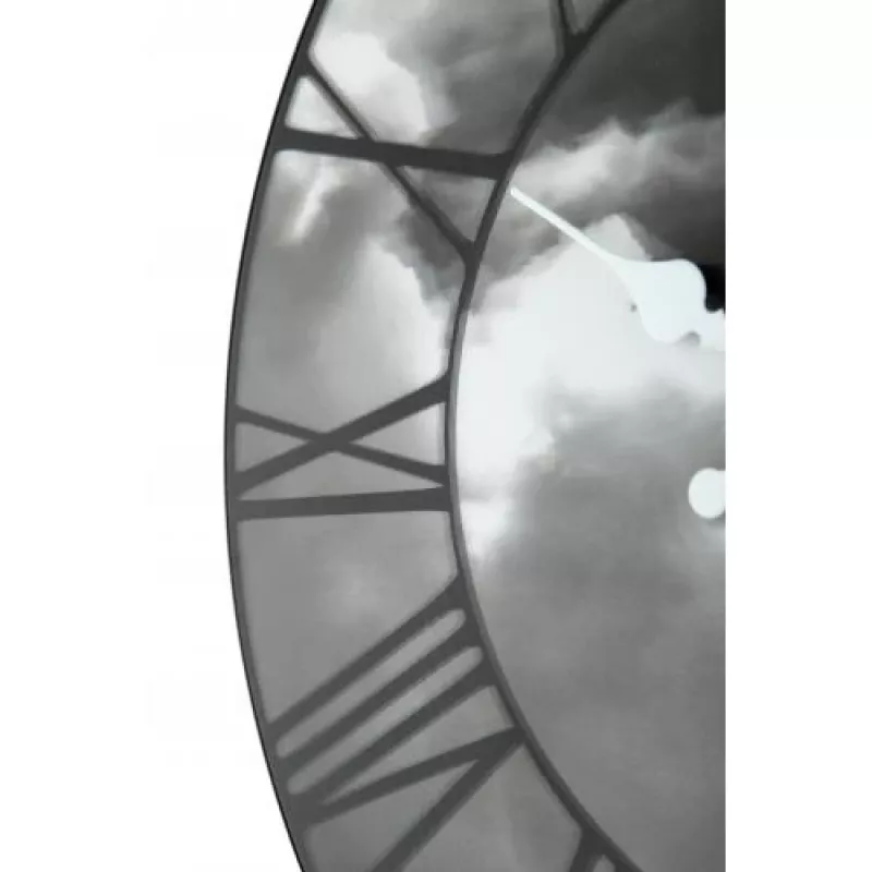 NeXtime klok 3037 Clouds, Ø39 cm, wand, zwart