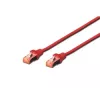 DIGITUS CAT6 S/FTP patchkabel, 0,5 m, rood, 10-pack