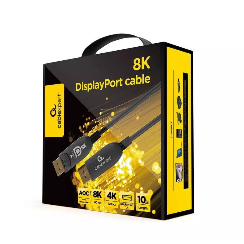 DisplayPort-kabel Gembird CC-DP8K-AOC-10M 10 m zwart