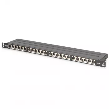 Patchpanel Digitus CAT 6 Class E High Density afgeschermd zwart