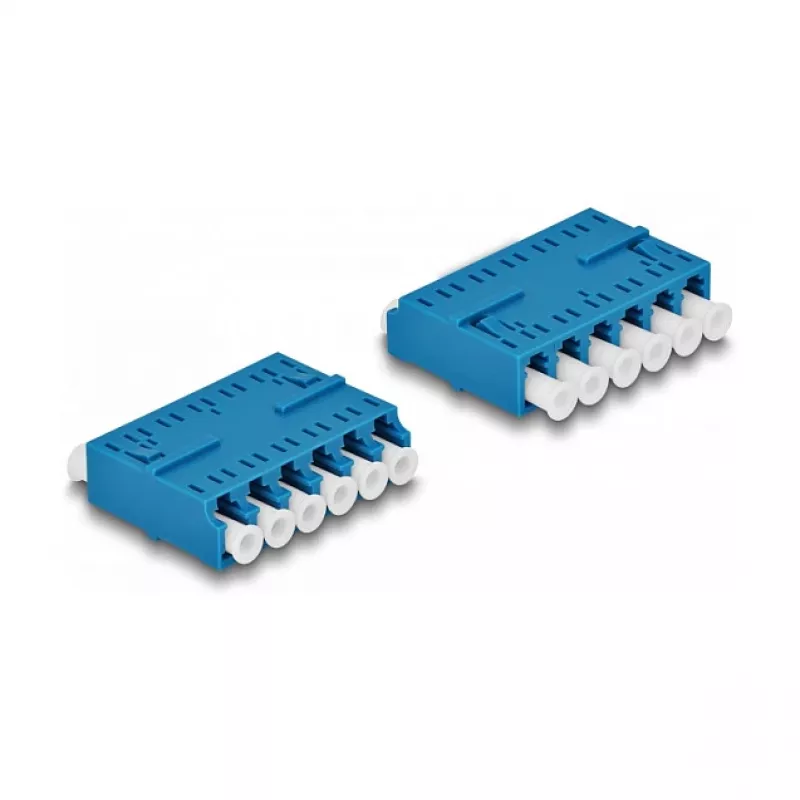 DeLOCK glasvezelkoppeling HD LC hexaplex bus naar LC hexaplex bus blauw