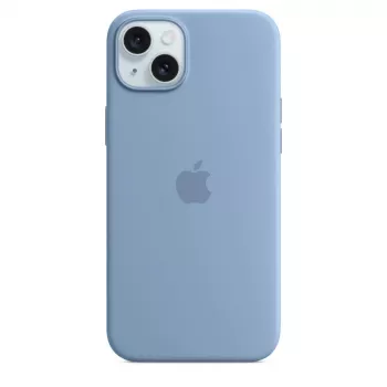 Apple iPhone 15 Plus siliconen hoesje met MagSafe - winterblauw