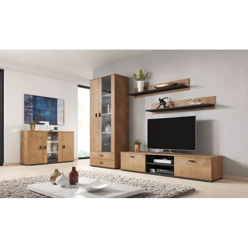 Cama sideboard 120 cm SOHO S7 lefkas eiken/zwart